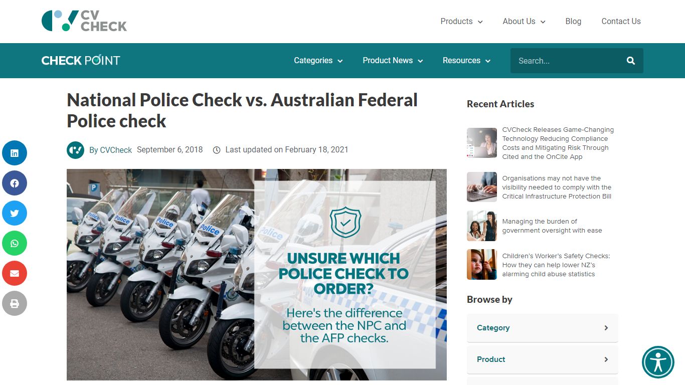 National Police Check vs. Australian Federal Police check