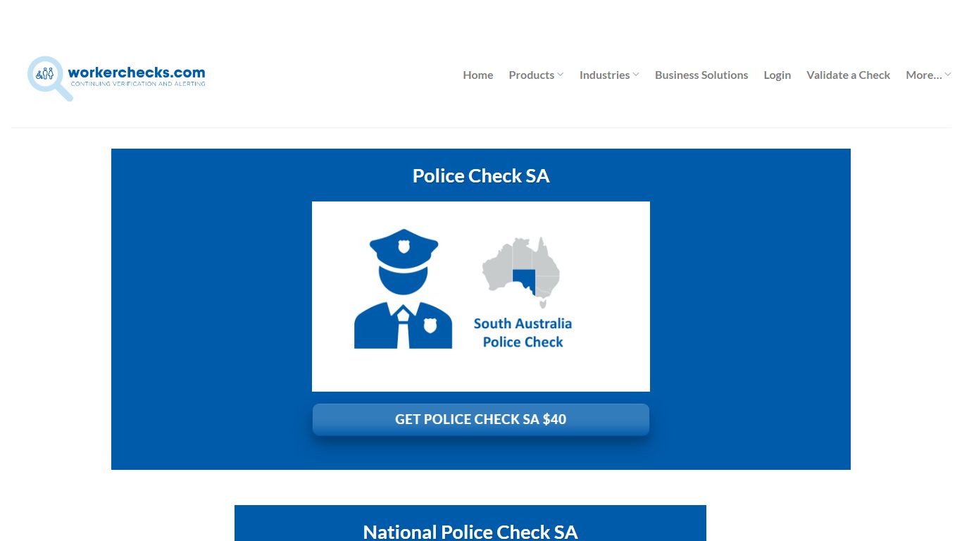 $40 SA Police Check | Worker Checks